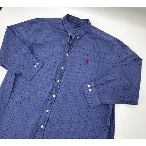 US Polo Assn. Men's Big & Tall 2XL Blue  Fall ‎  L/Sleeve Button Down Shirt - Picture 8 of 9